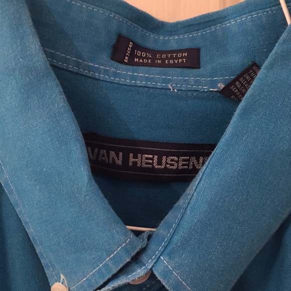 Teal Van Heusen Button Down - Picture 3 of 4